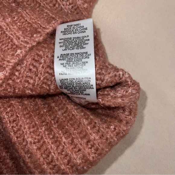 WAYF Marley Tulip‎ Back Mock Turtleneck Sweater Pink/Mauve Women’s Size XL NWT - Picture 13 of 13